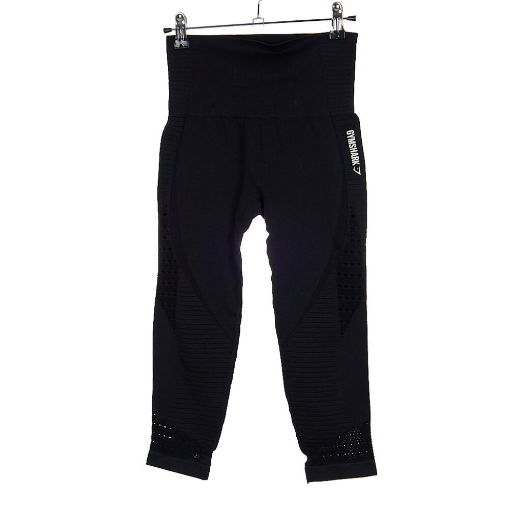 Gymshark Black Cropped Leggings No Size Tag
